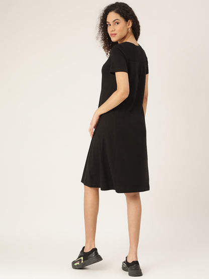 Pure Cotton A-Line Midi Dress