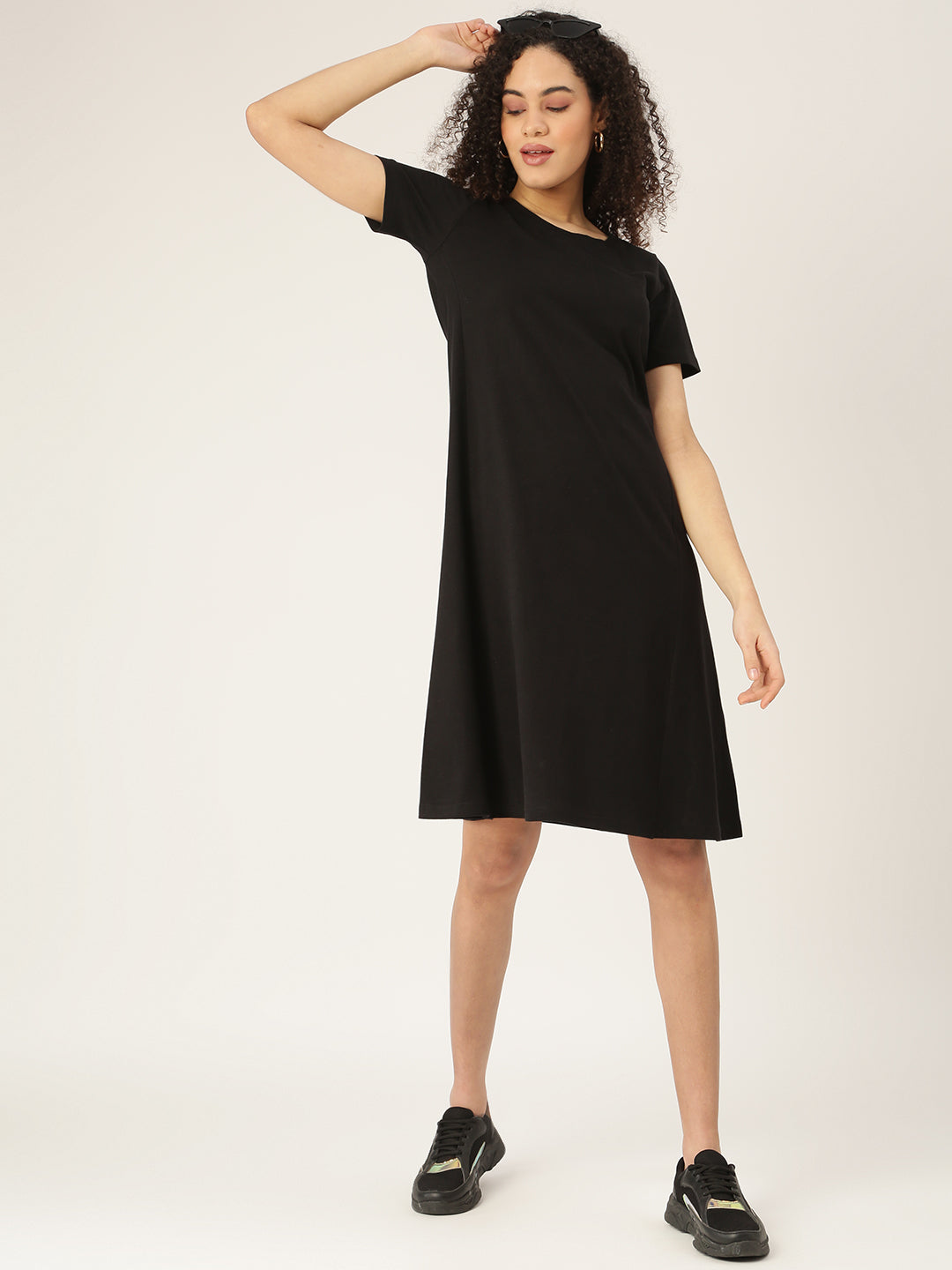 Pure Cotton A-Line Midi Dress