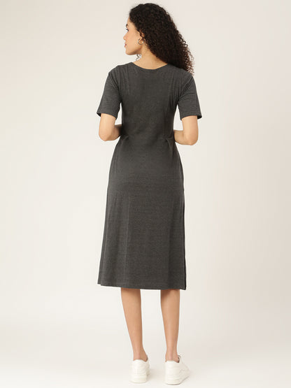 Pure Cotton A-Line Midi Dress