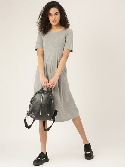 Pure Cotton A-Line Midi Dress