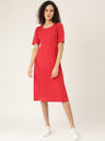 Pure Cotton A-Line Midi Dress