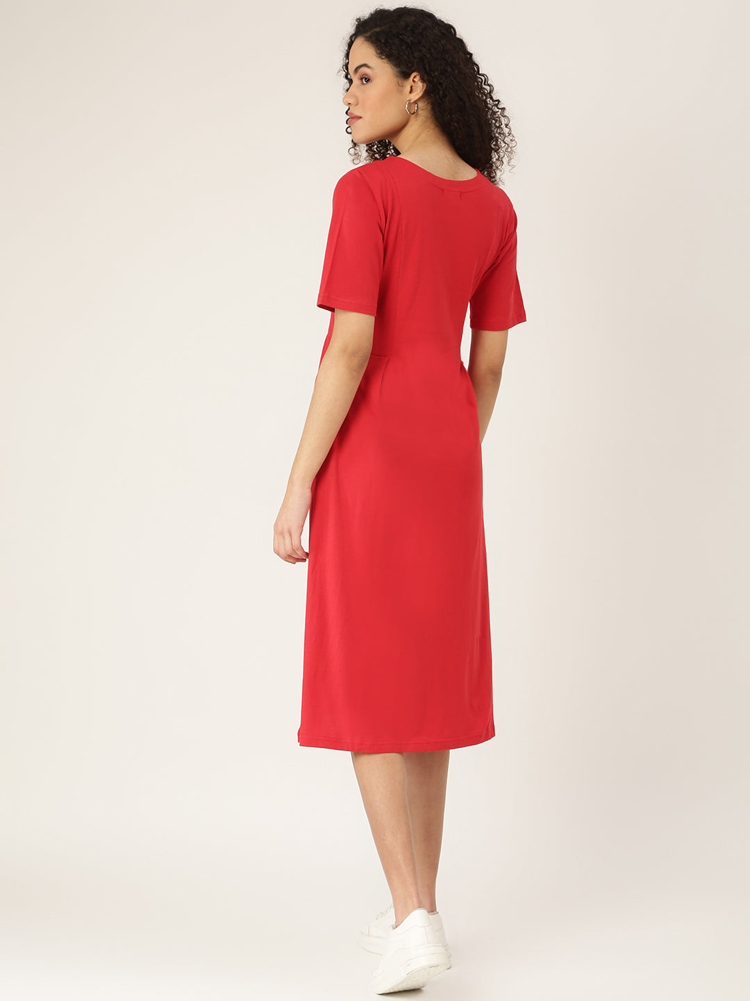 Pure Cotton A-Line Midi Dress