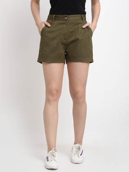 Solid Regular Shorts