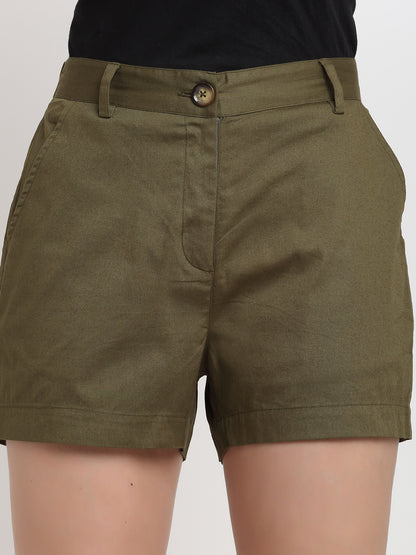 Solid Regular Shorts