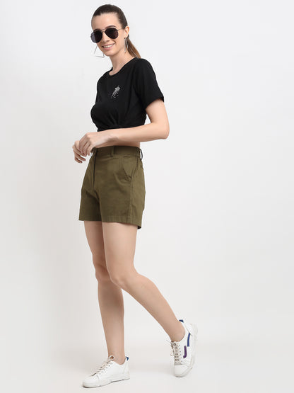 Solid Regular Shorts
