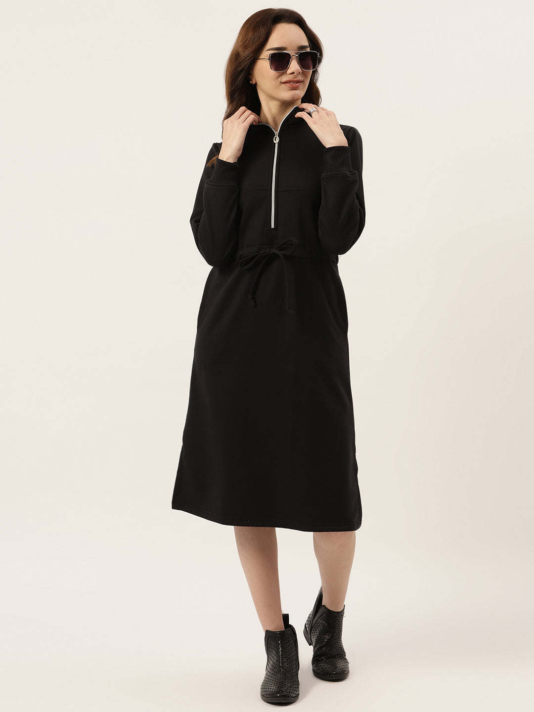 Black Midi Jumper Dress