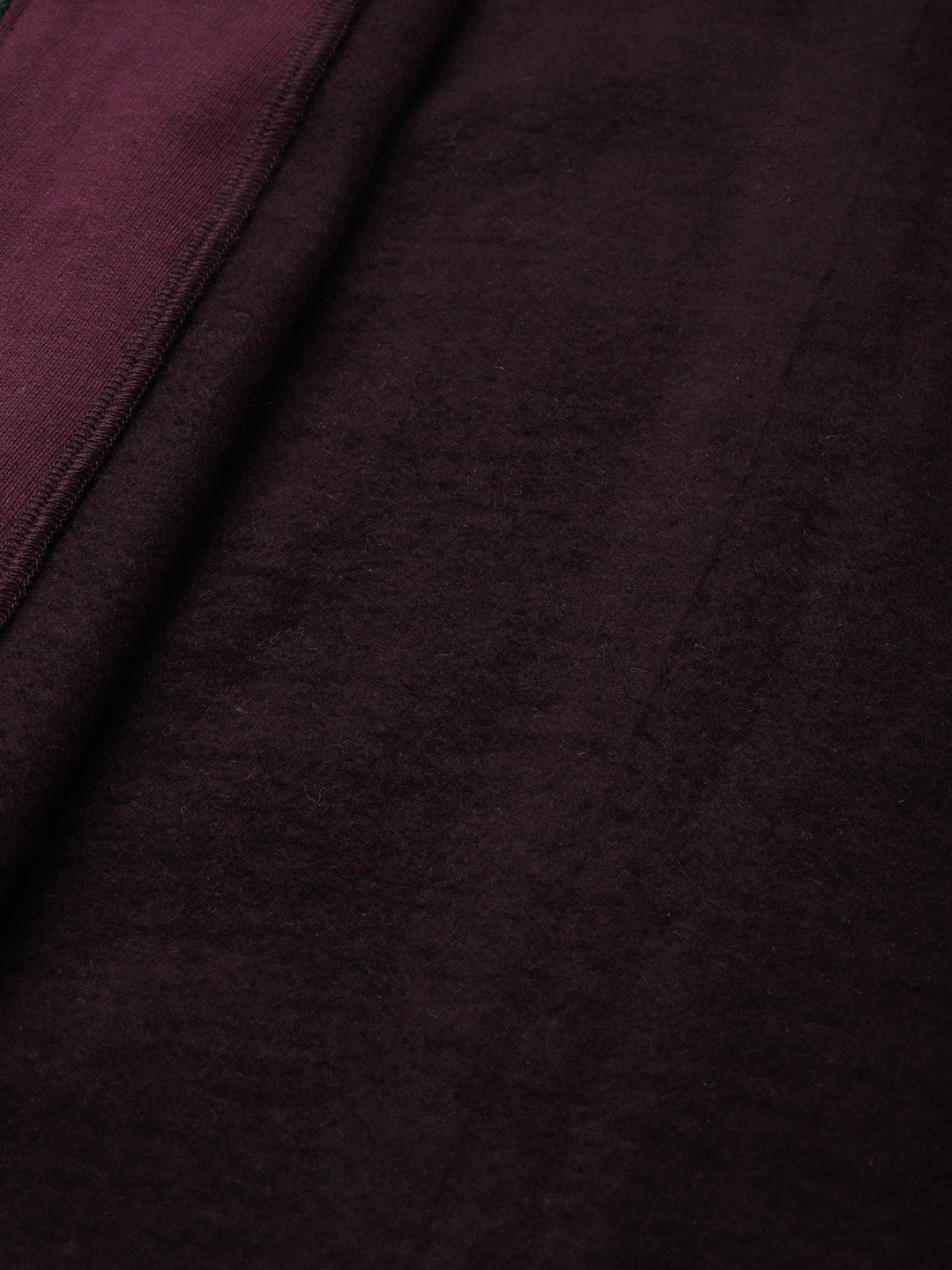 Solid Fleece-Lined Zip-Closure Hooded Sweatshirt with Pockets