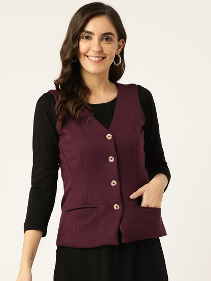 V-Neck Fleece Waistcoat