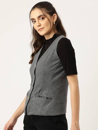 V-Neck Fleece Waistcoat