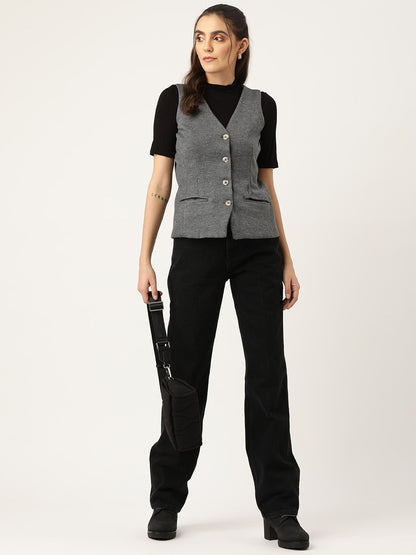 V-Neck Fleece Waistcoat