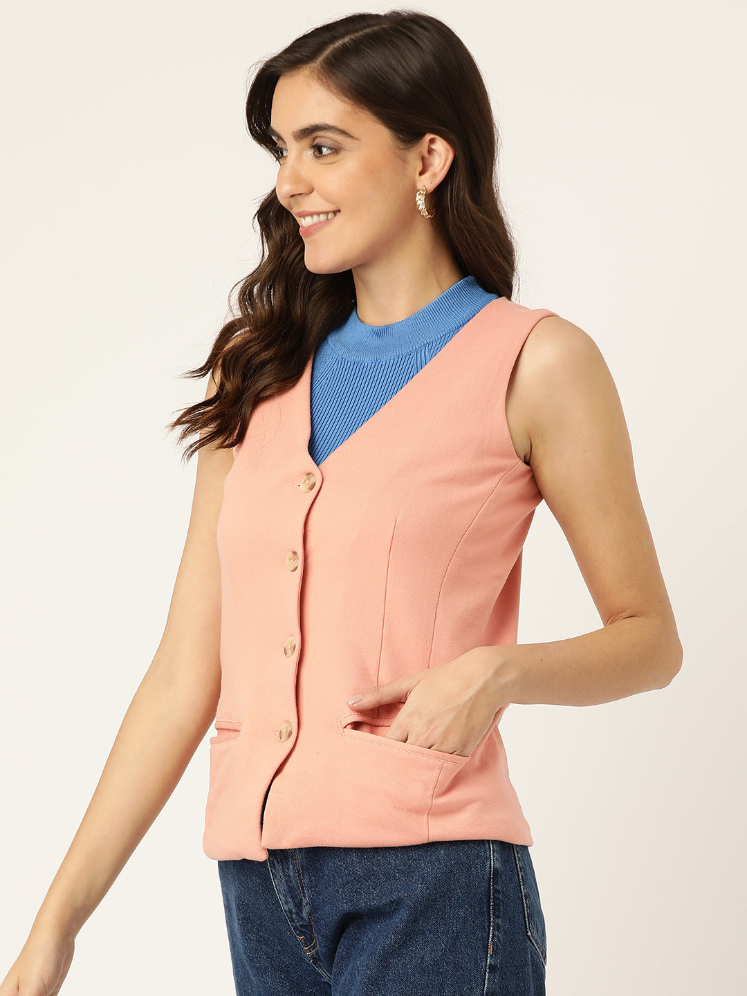 V-Neck Fleece Waistcoat