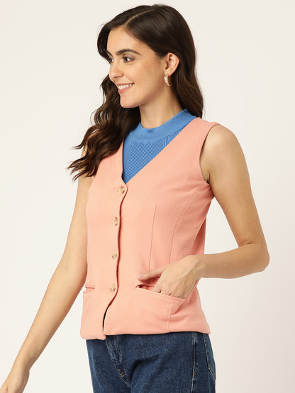 V-Neck Fleece Waistcoat