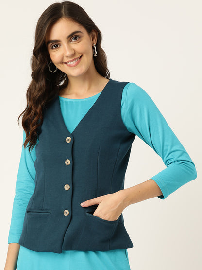 V-Neck Fleece Waistcoat