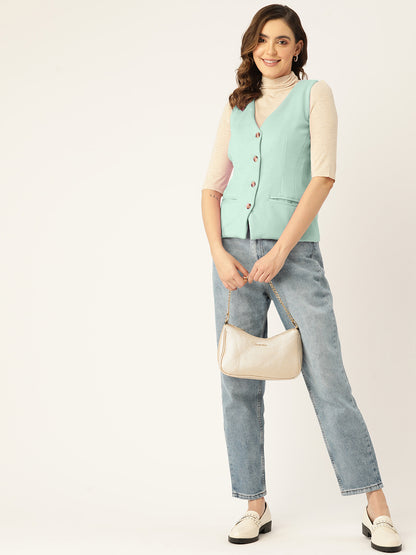 V-Neck Fleece Waistcoat