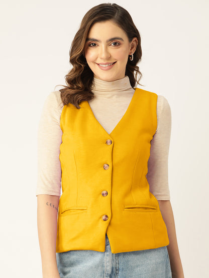 V-Neck Fleece Waistcoat