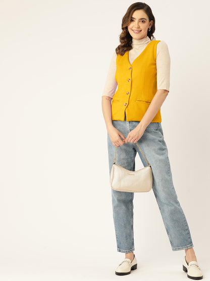 V-Neck Fleece Waistcoat