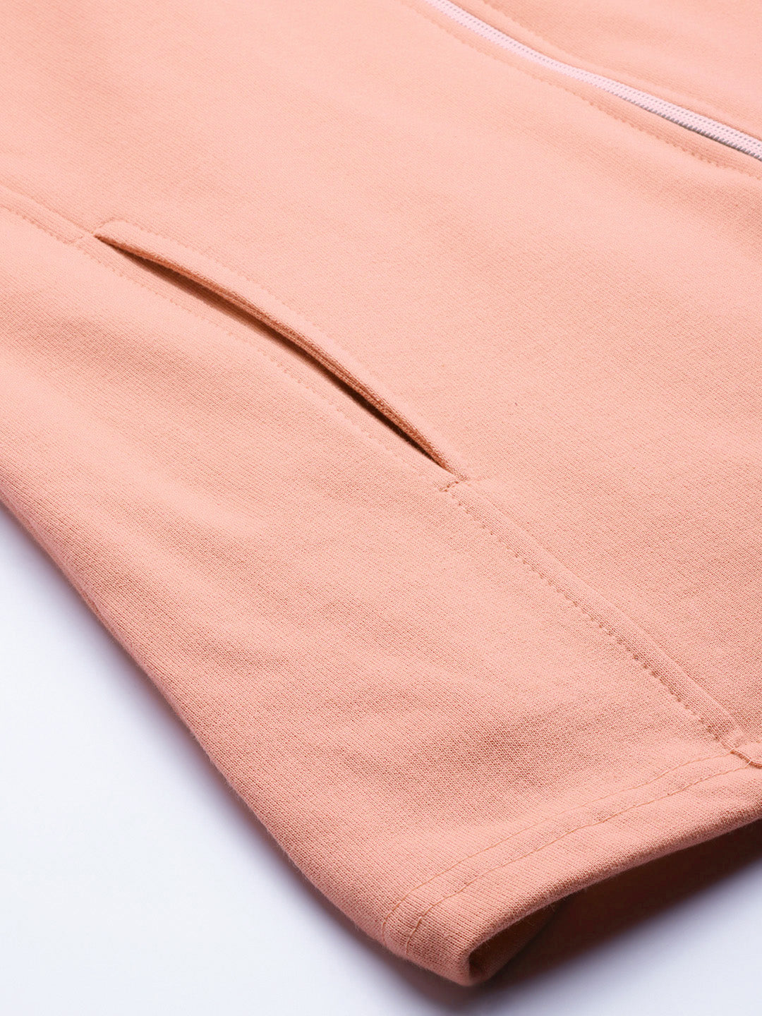 Henley Collar Sleeveless Fleece Zip Detail Tailored Jacket