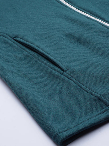 Henley Collar Sleeveless Fleece Zip Detail Tailored Jacket