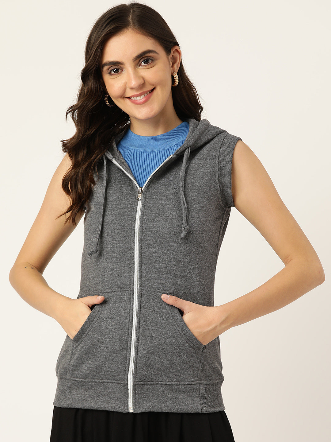Sleeveless Hooded Sweatshirt