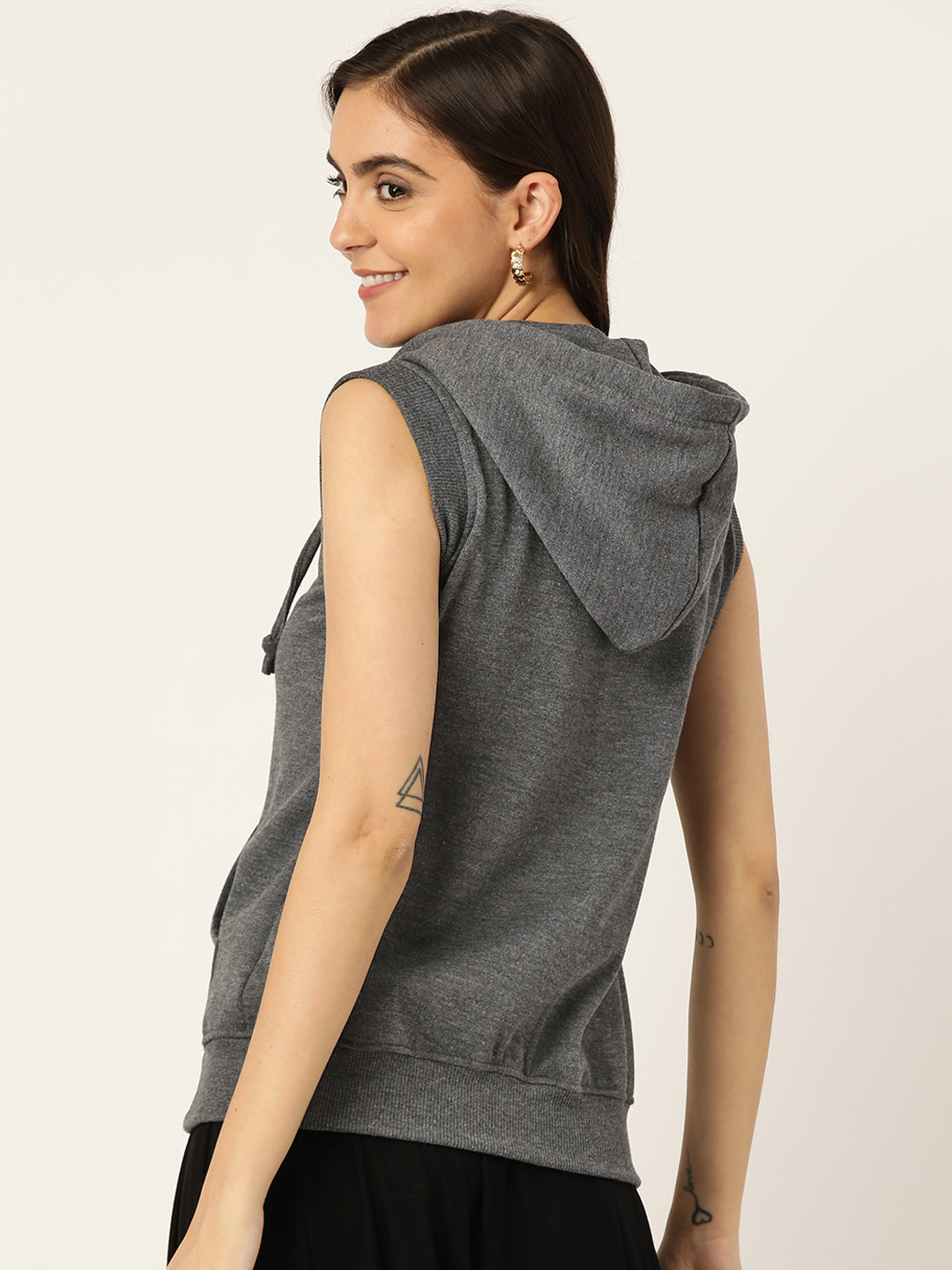 Sleeveless Hooded Sweatshirt