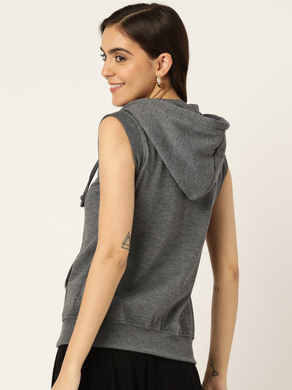 Sleeveless Hooded Sweatshirt