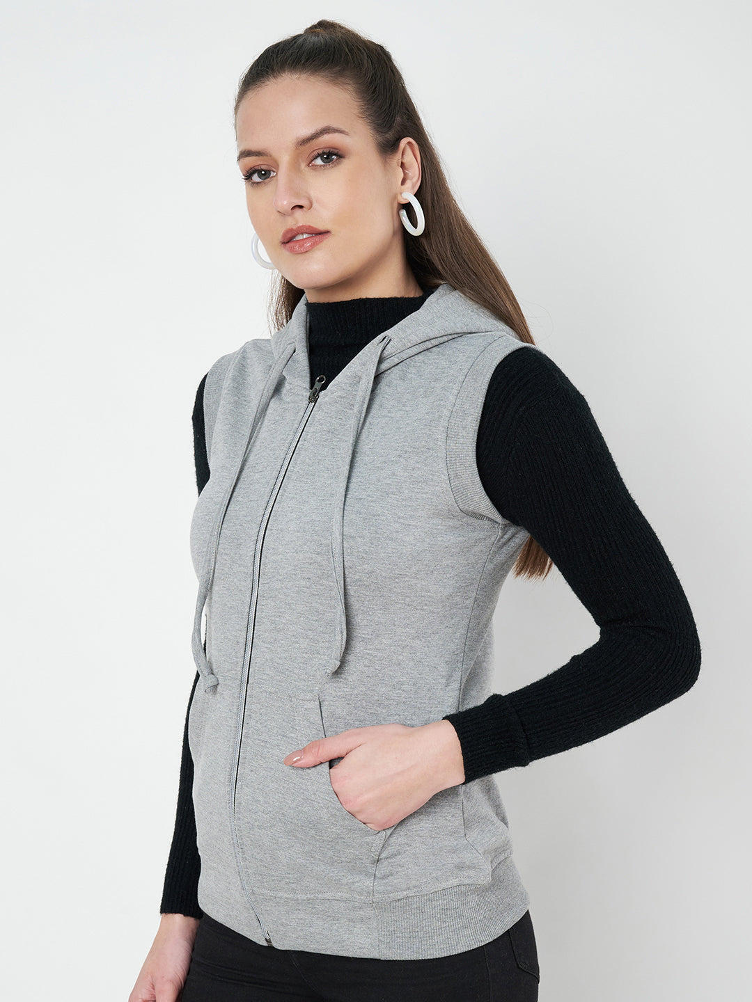Sleeveless Hooded Sweatshirt