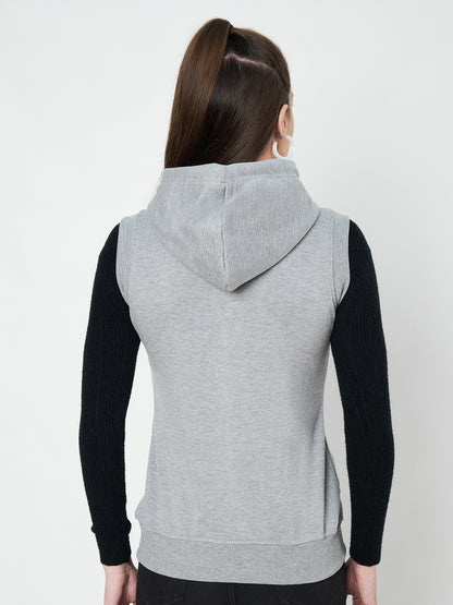 Sleeveless Hooded Sweatshirt
