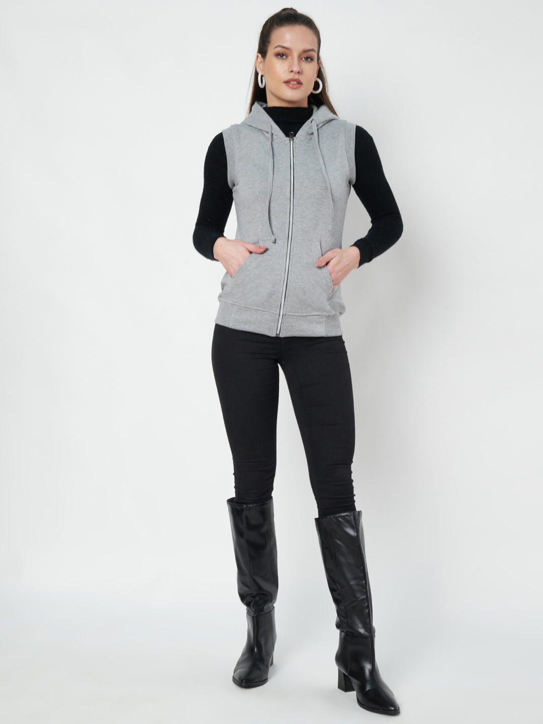 Sleeveless Hooded Sweatshirt