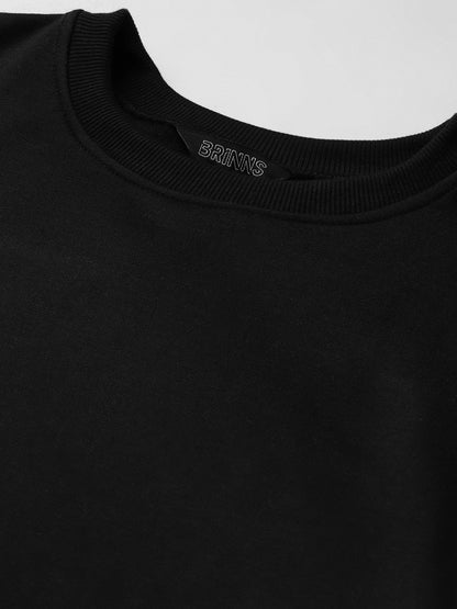 Solid Fleece Pullover Sweatshirt with Pockets