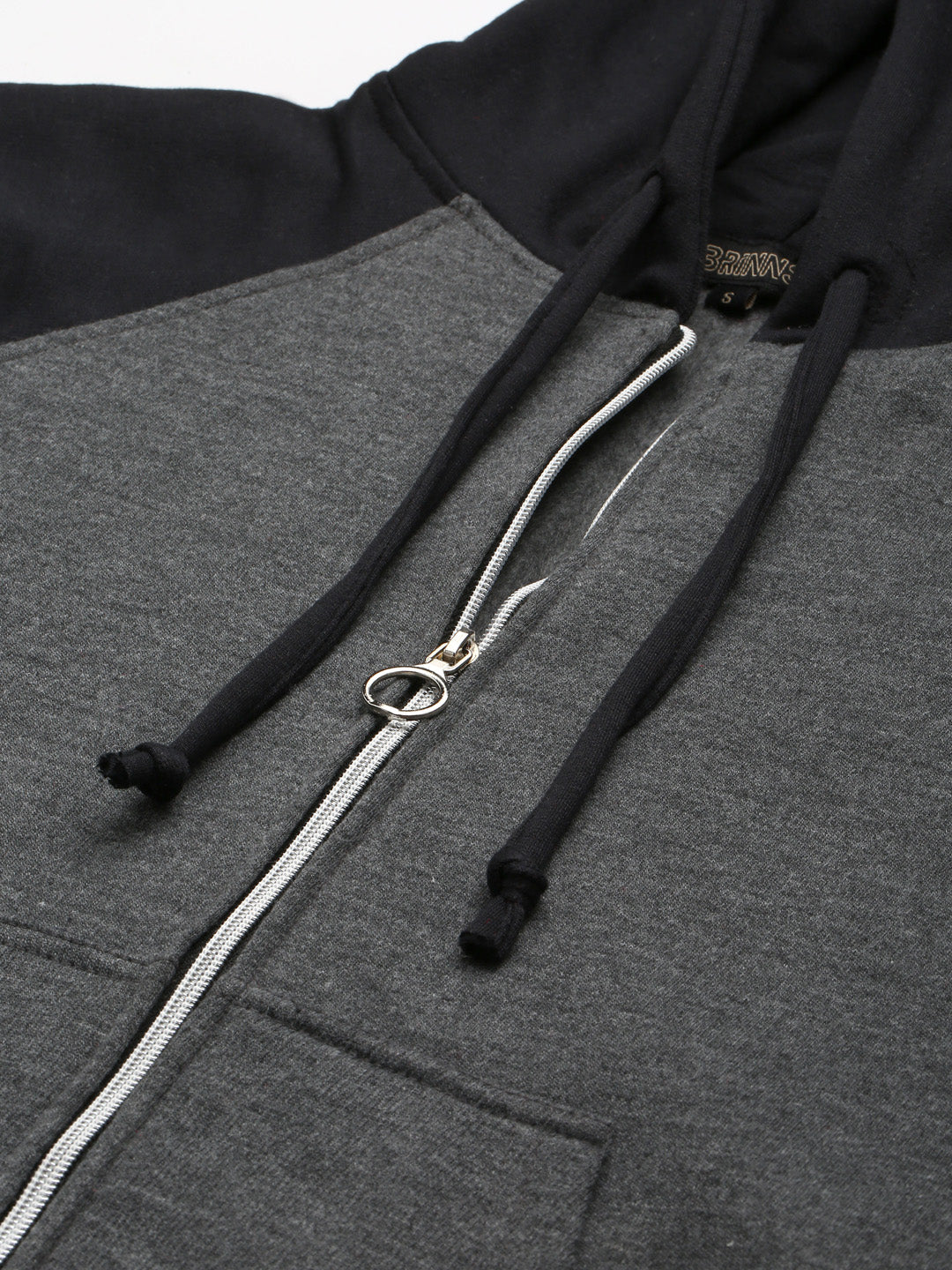 Colourblocked Fleece Hooded Sweatshirt