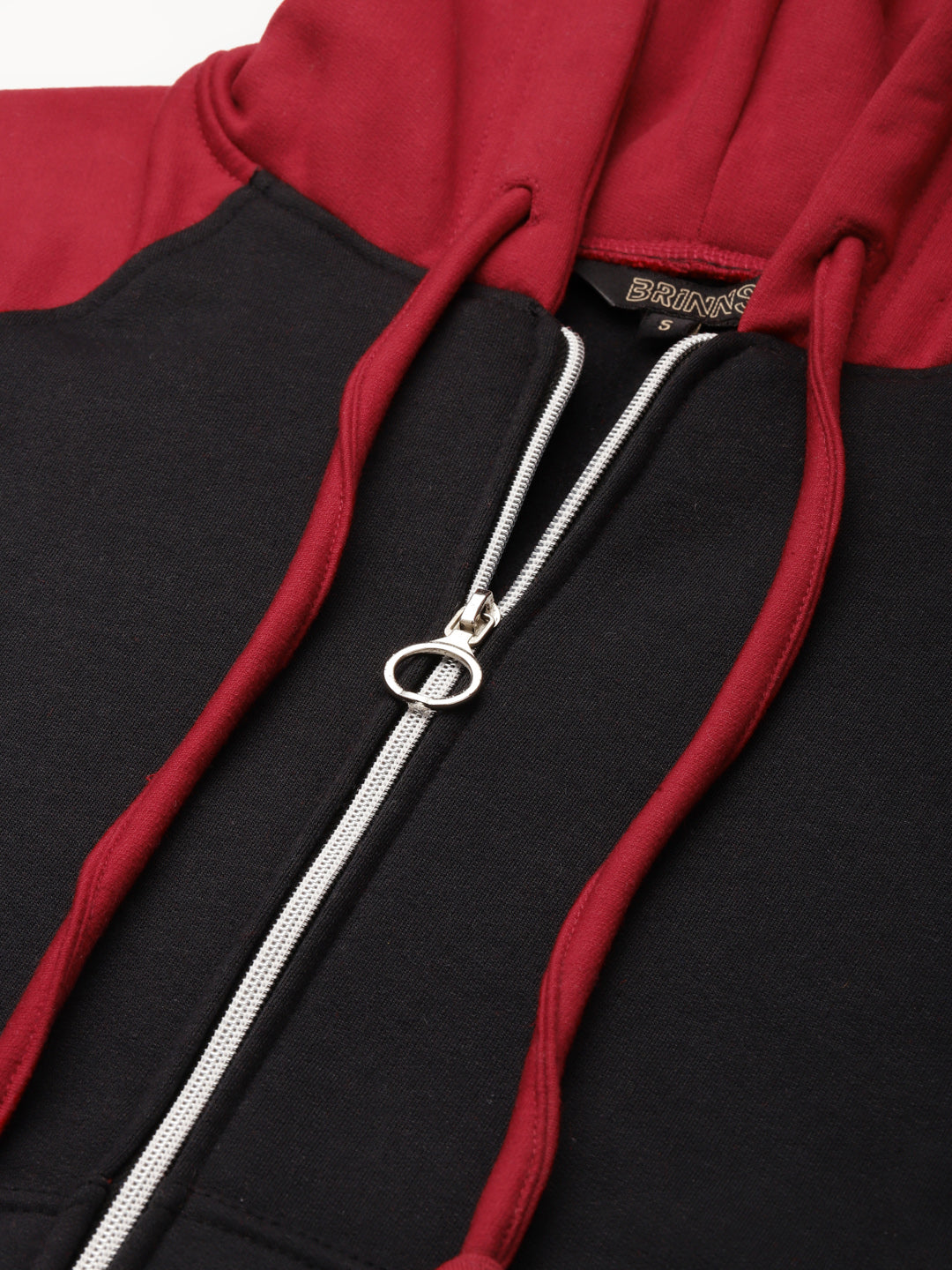 Colourblocked Fleece Hooded Sweatshirt