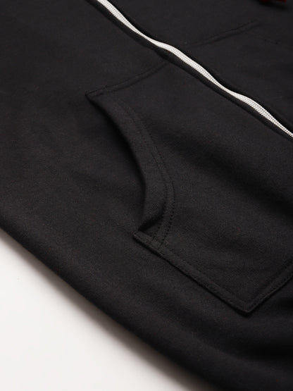 Colourblocked Fleece Hooded Sweatshirt