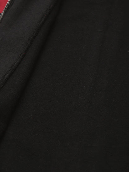 Colourblocked Fleece Hooded Sweatshirt