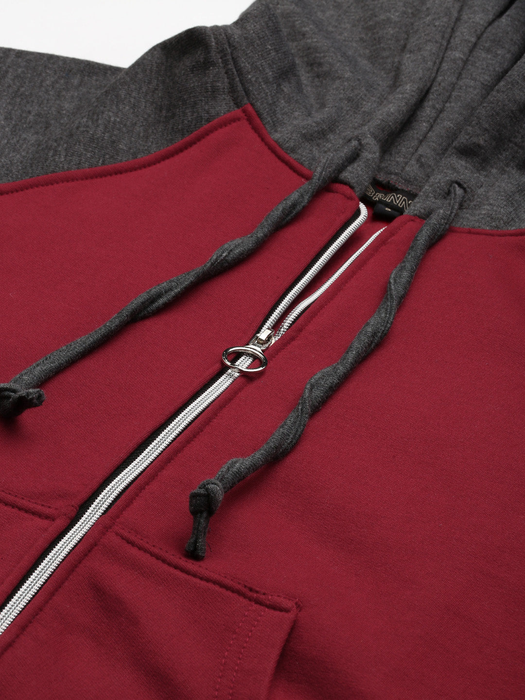 Colourblocked Fleece Hooded Sweatshirt