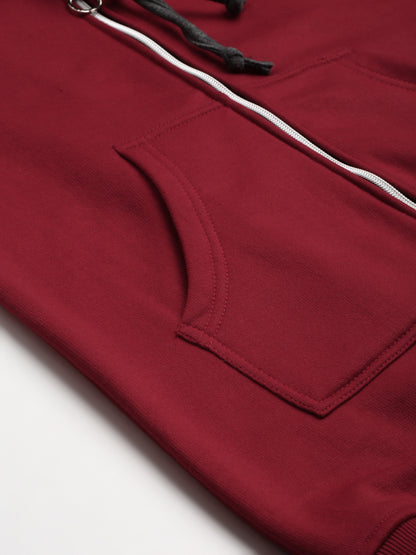 Colourblocked Fleece Hooded Sweatshirt