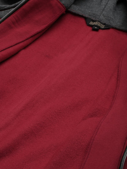 Colourblocked Fleece Hooded Sweatshirt