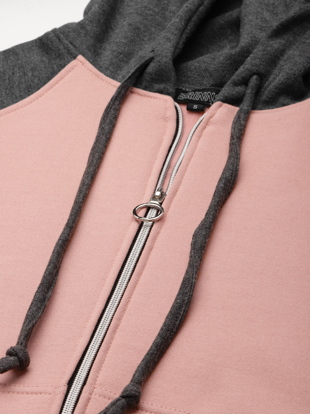 Colourblocked Fleece Hooded Sweatshirt