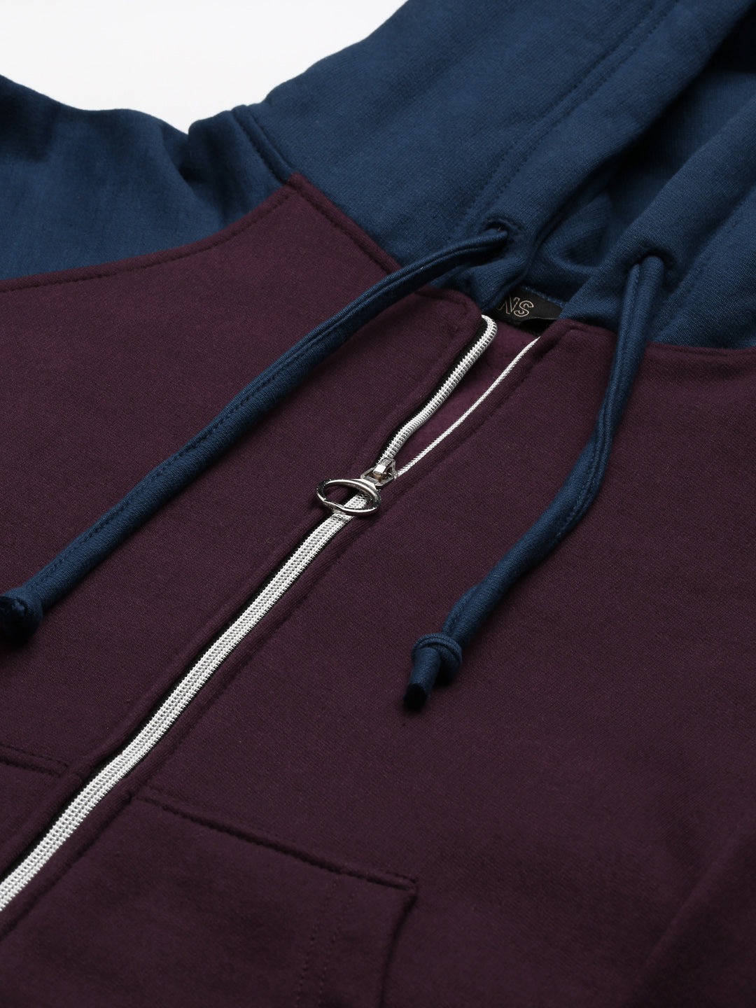 Colourblocked Fleece Hooded Sweatshirt