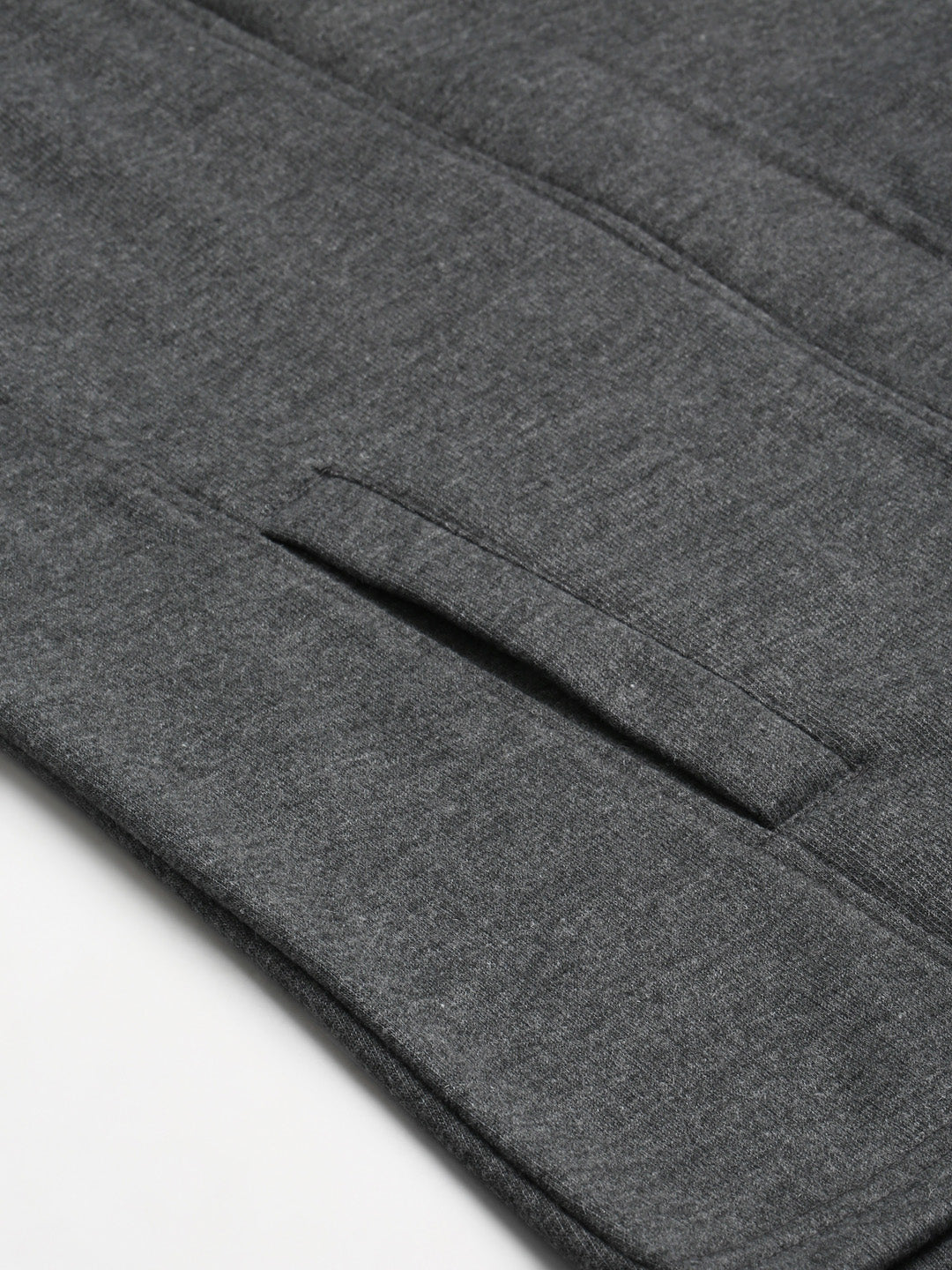Mock Collar Fleece Front-Open Sweatshirt