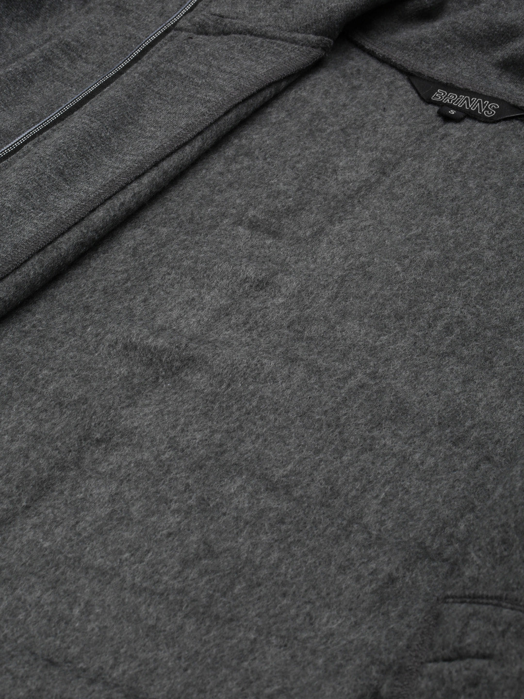 Mock Collar Fleece Front-Open Sweatshirt