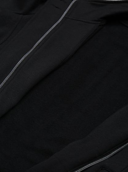 Mock Collar Fleece Front-Open Sweatshirt