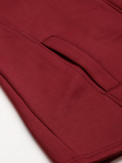 Mock Collar Fleece Front-Open Sweatshirt