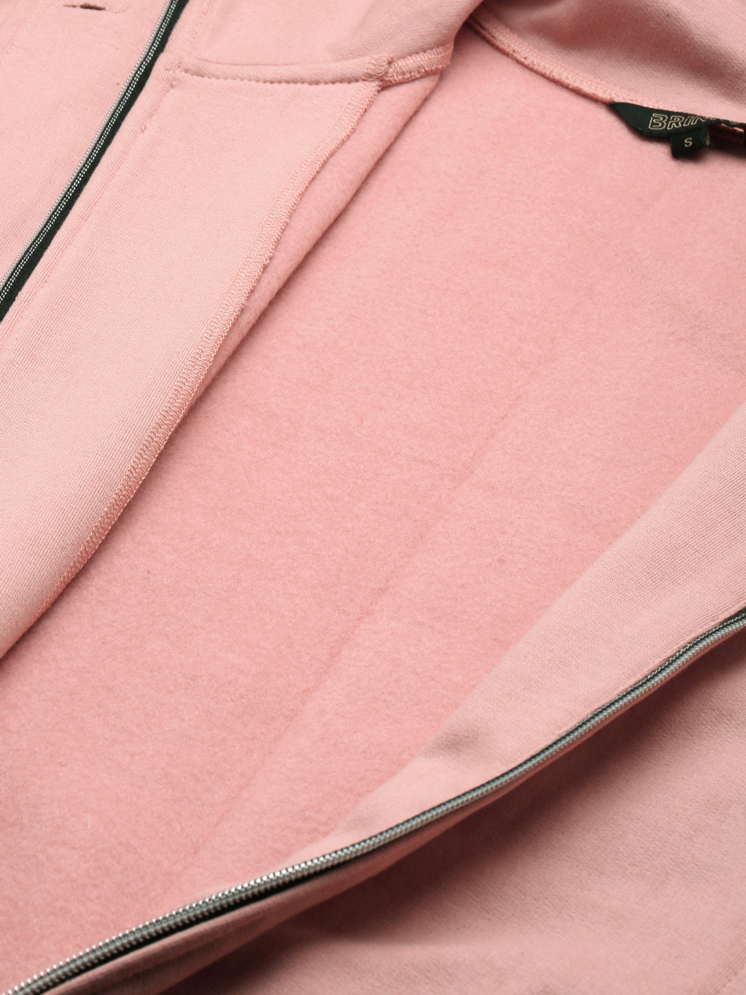 Mock Collar Fleece Front-Open Sweatshirt