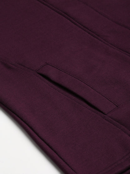 Mock Collar Fleece Front-Open Sweatshirt