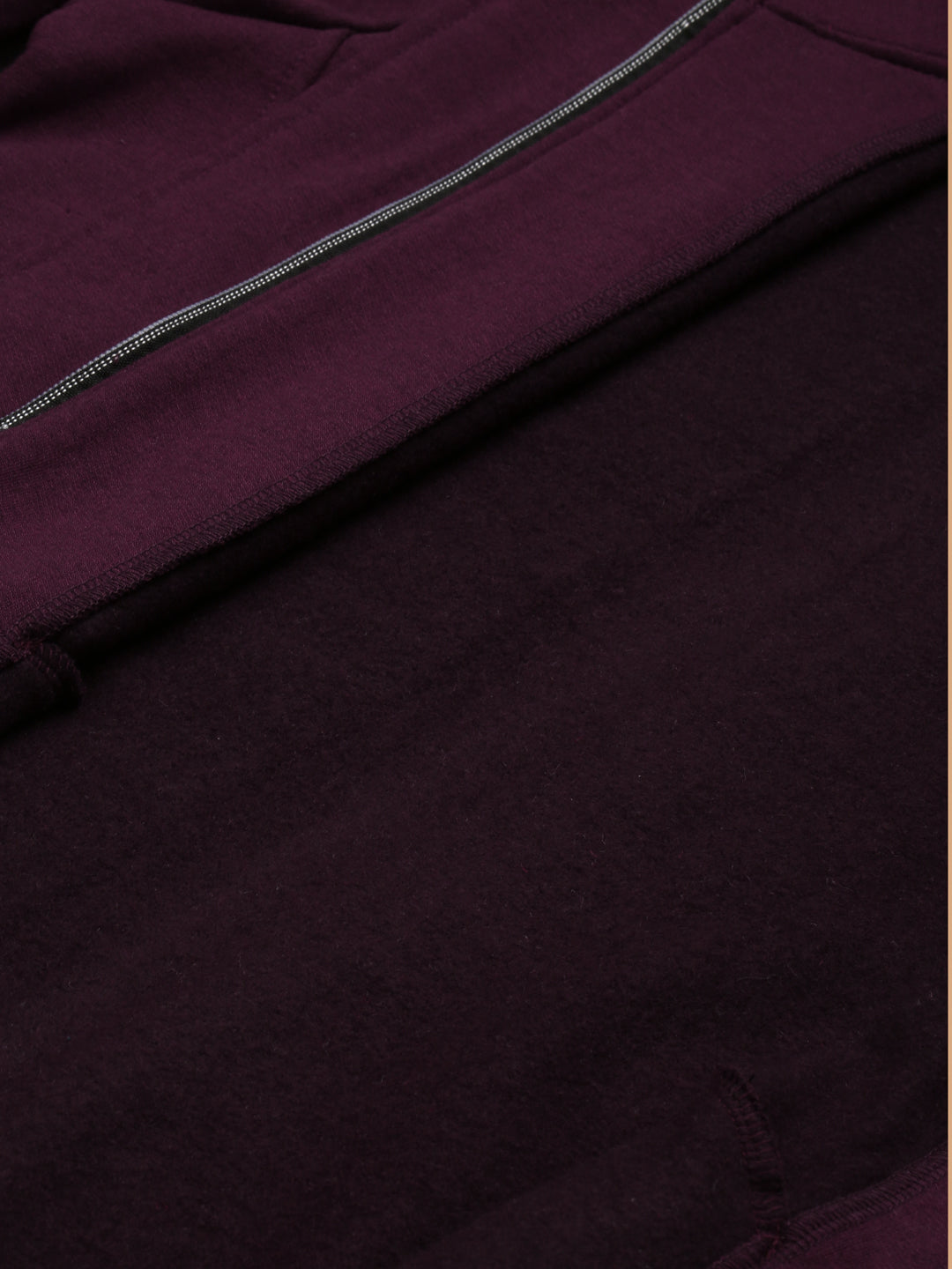 Mock Collar Fleece Front-Open Sweatshirt