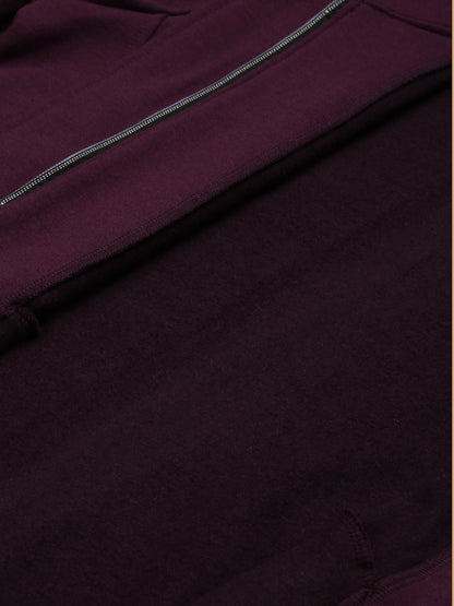 Mock Collar Fleece Front-Open Sweatshirt