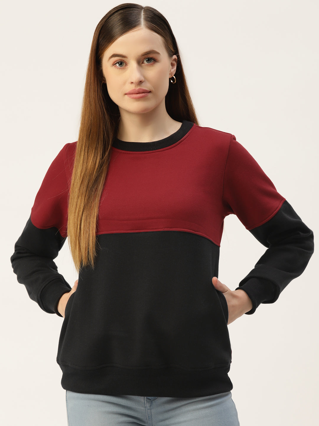 Colourblocked Pullover Sweatshirt