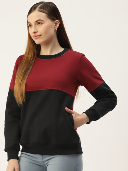Colourblocked Pullover Sweatshirt
