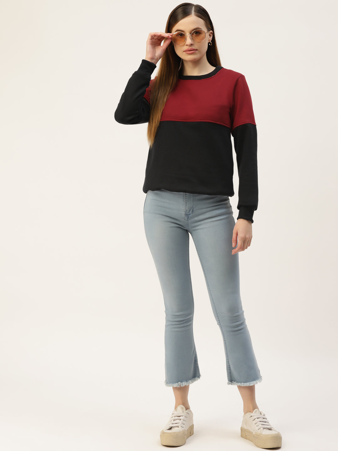 Colourblocked Pullover Sweatshirt