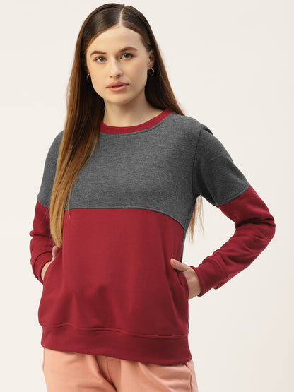 Colourblocked Pullover Sweatshirt